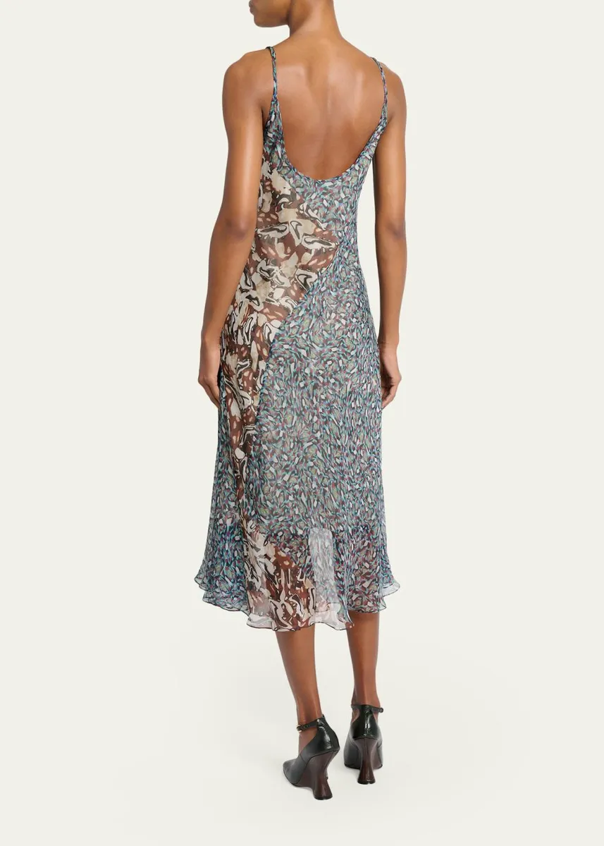 Dries Van Noten Dibelle 40 Sleeveless Silk Midi Dress | Thumbnail 3 Dries Van Noten Dibelle 40 Sleeveless Silk Midi Dress | Thumbnail 3