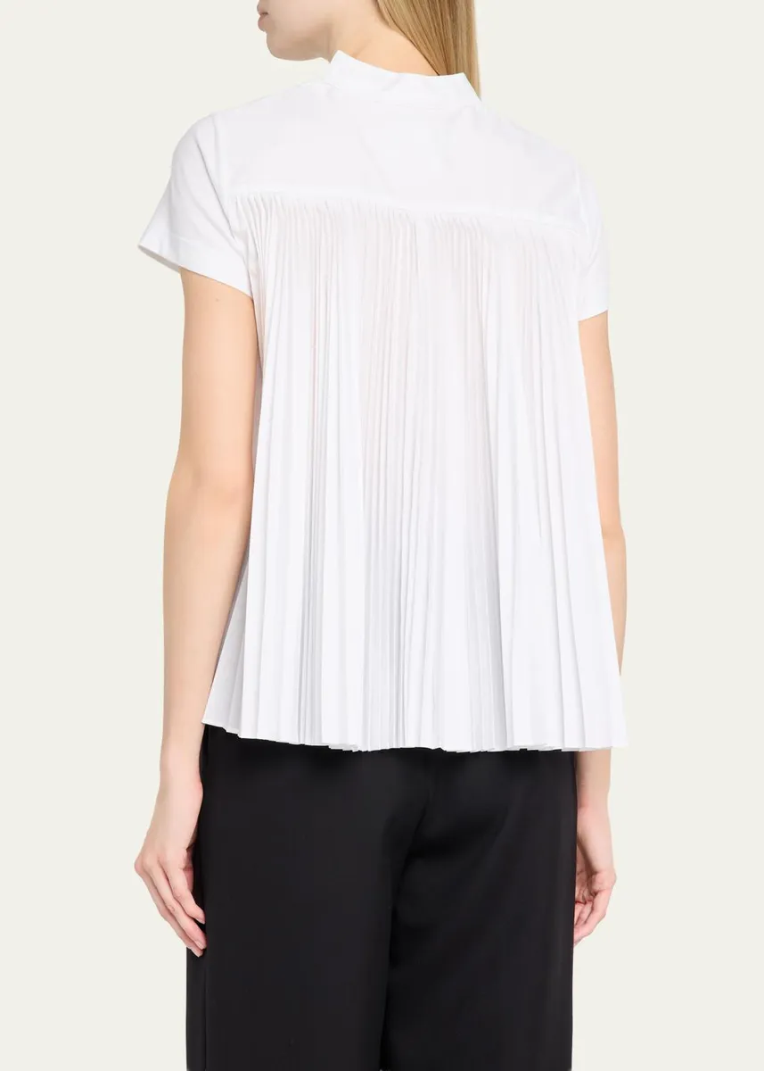 Sacai Cotton Poplin x Cotton Jersey T-Shirt | Thumbnail 3