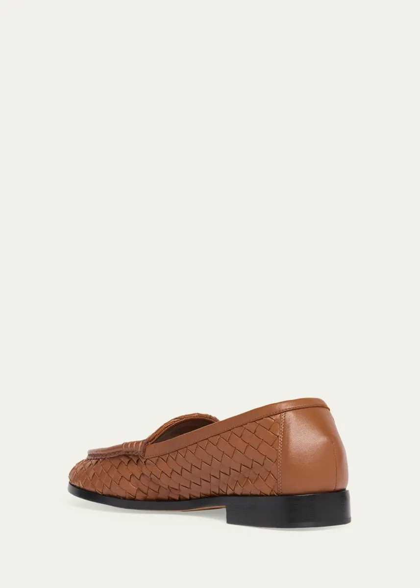 Bottega Veneta Men's Silenzio Intrecciato Napa Leather Loafers | Thumbnail 6 Bottega Veneta Men's Silenzio Intrecciato Napa Leather Loafers | Thumbnail 6