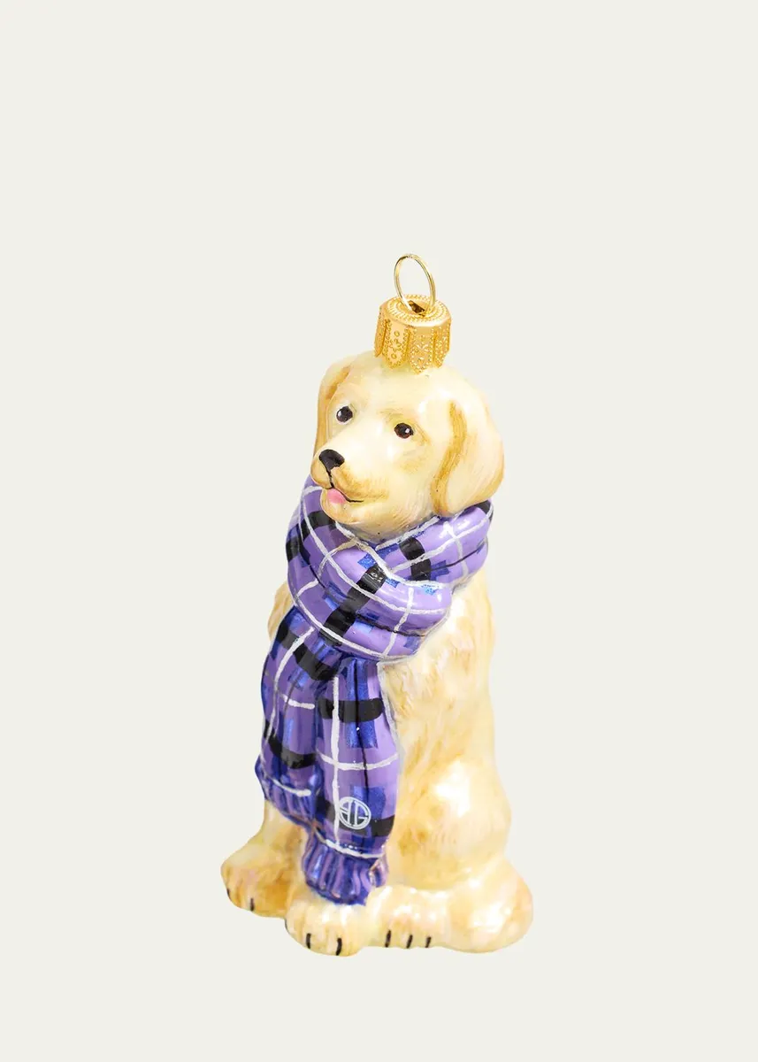 Joy To The World Collectibles Golden Retriever in BG Scarf Christmas Ornament | Thumbnail 2 Joy To The World Collectibles Golden Retriever in BG Scarf Christmas Ornament | Thumbnail 2