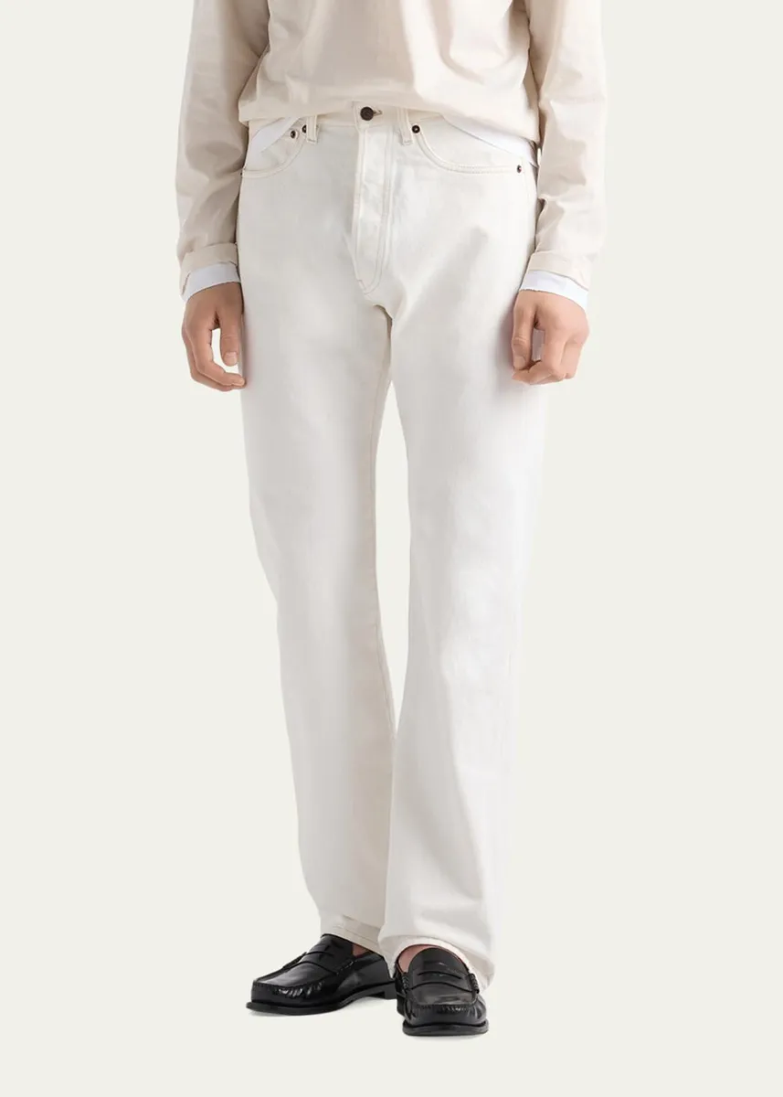 Prada Men's Denim Straight Leg Five-Pocket Pants | Thumbnail 4 Prada Men's Denim Straight Leg Five-Pocket Pants | Thumbnail 4