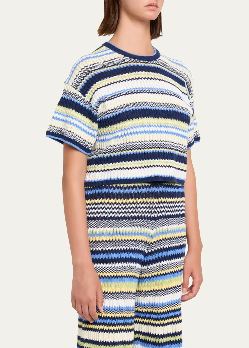Simkhai Tenley Short-Sleeve Knit Crop Top | Thumbnail 4 Simkhai Tenley Short-Sleeve Knit Crop Top | Thumbnail 4