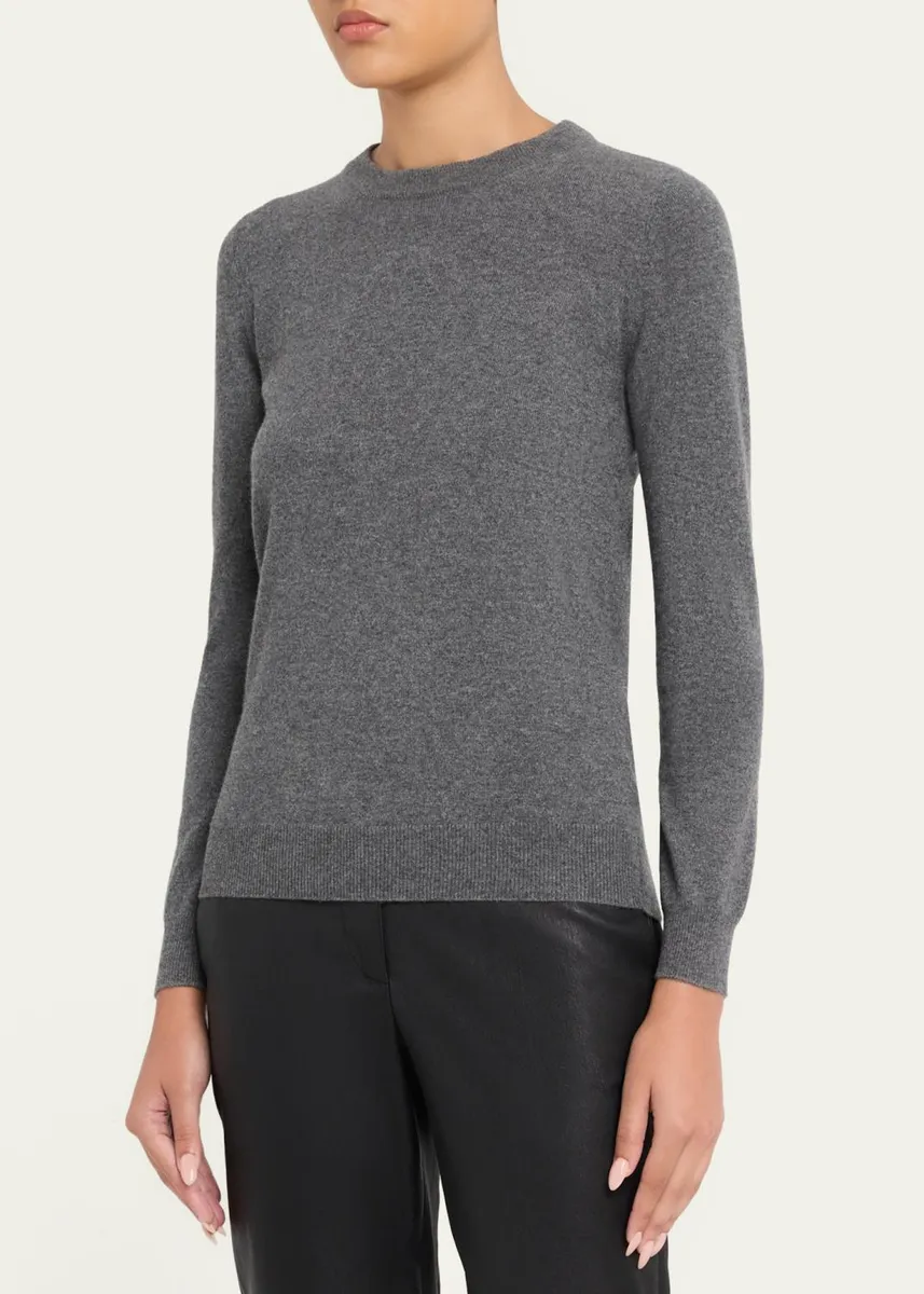 Brunello Cucinelli Cashmere Fitted Crewneck Sweater | Thumbnail 4 Brunello Cucinelli Cashmere Fitted Crewneck Sweater | Thumbnail 4