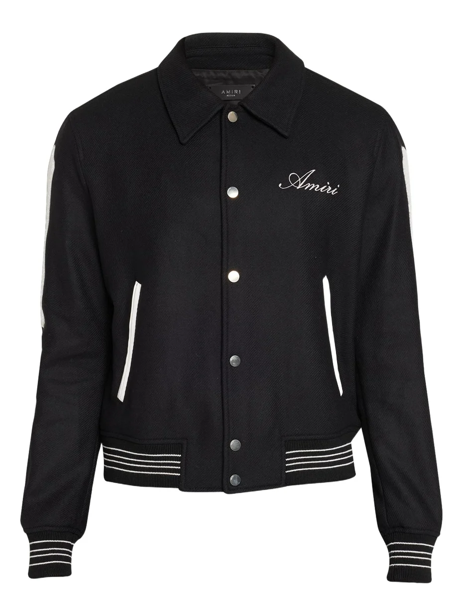 AMIRI Men's Wool Bones Snap-Front Blouson