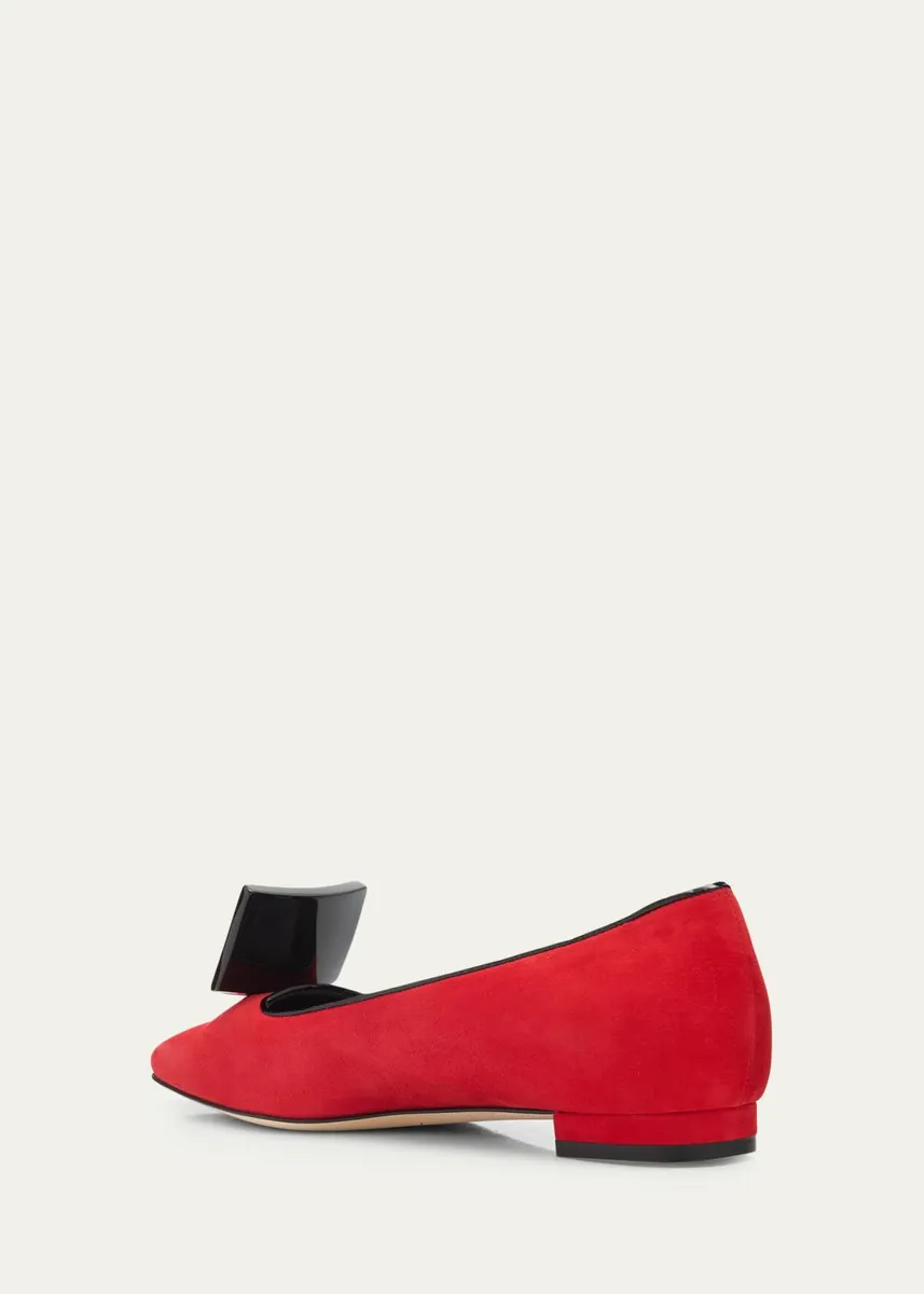 Manolo Blahnik Inkak Suede Flats | Thumbnail 2