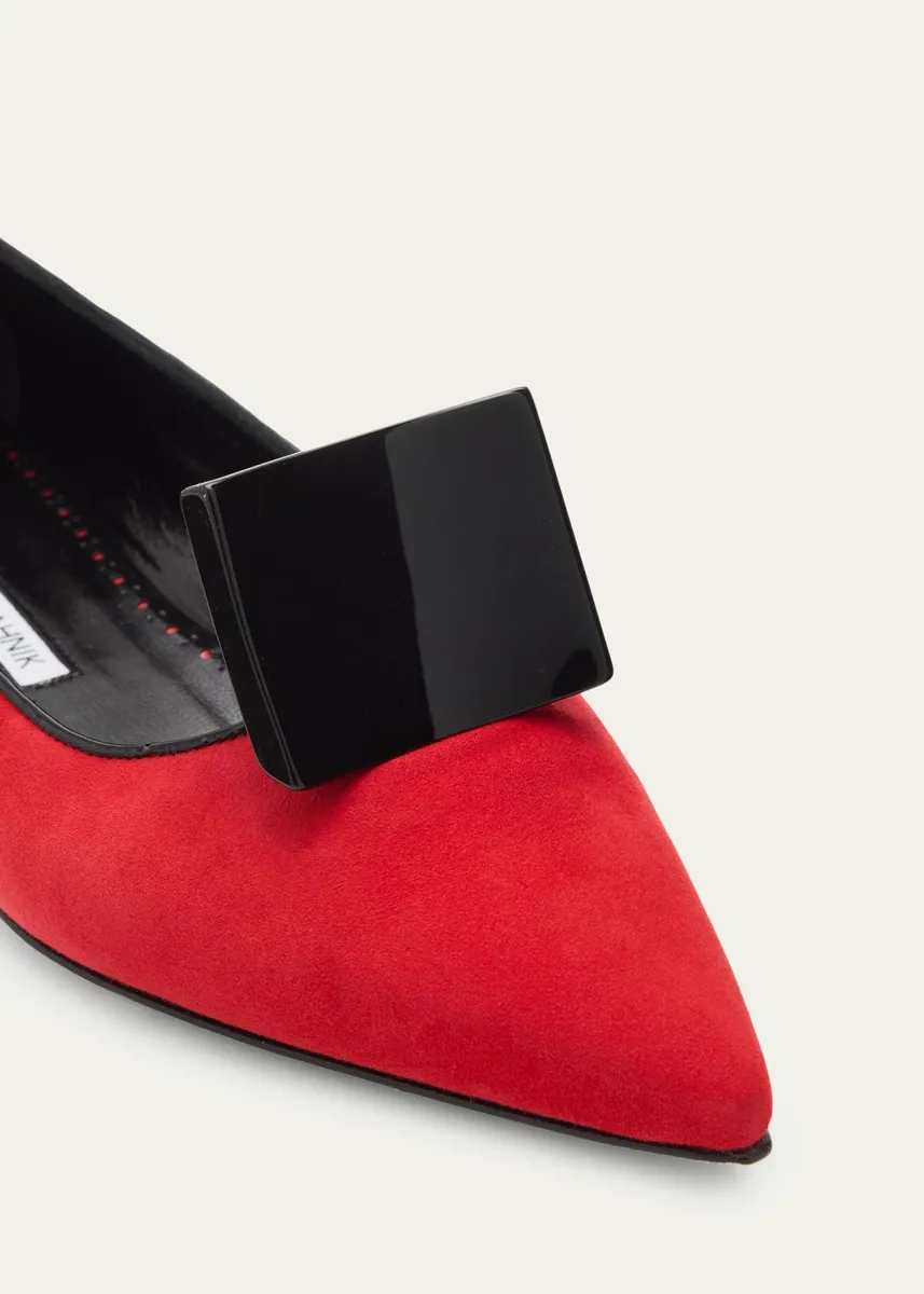 Manolo Blahnik Inkak Suede Flats | Thumbnail 3