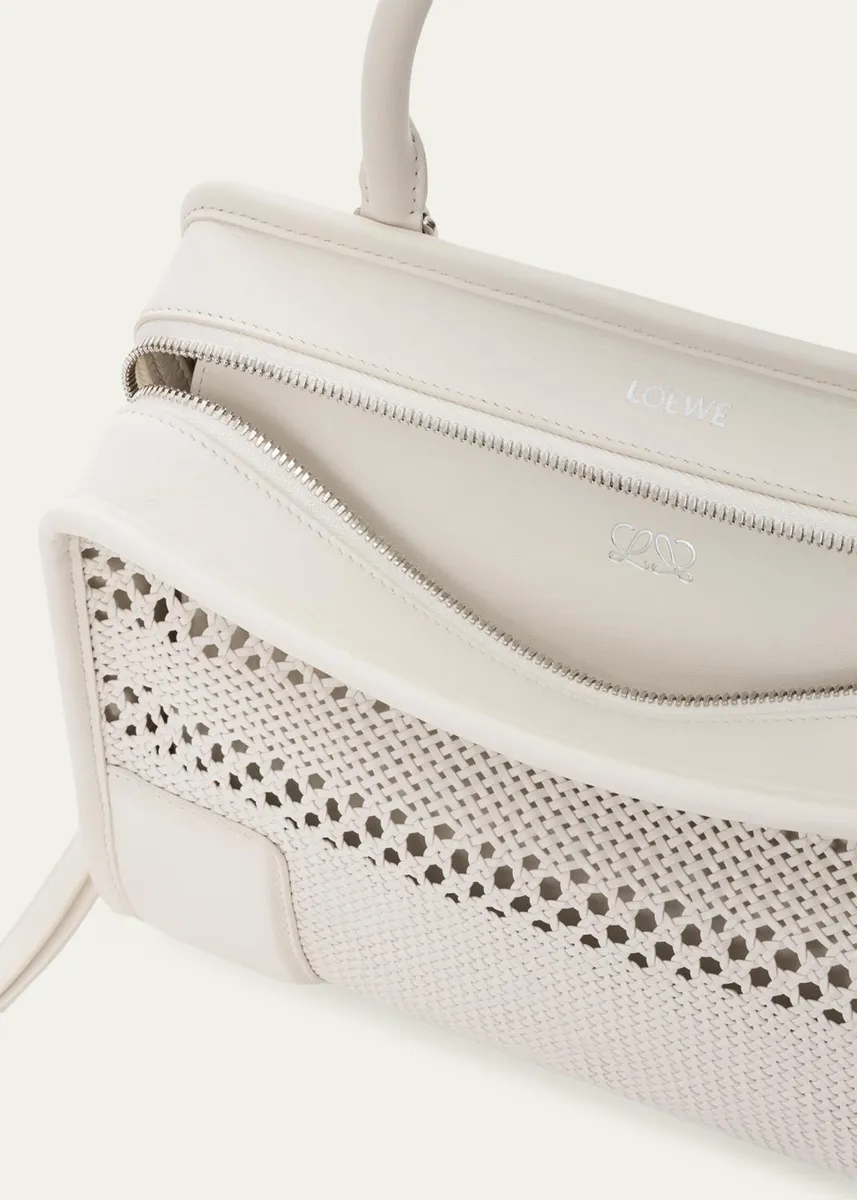 Loewe Amazona 180 Medium Woven Leather Top-Handle Bag | Thumbnail 3 Loewe Amazona 180 Medium Woven Leather Top-Handle Bag | Thumbnail 3