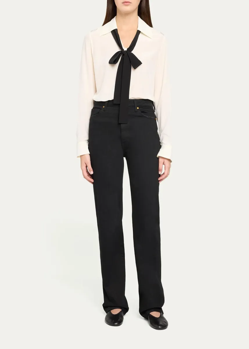 Frame Point Collar Silk Shirt | Thumbnail 2