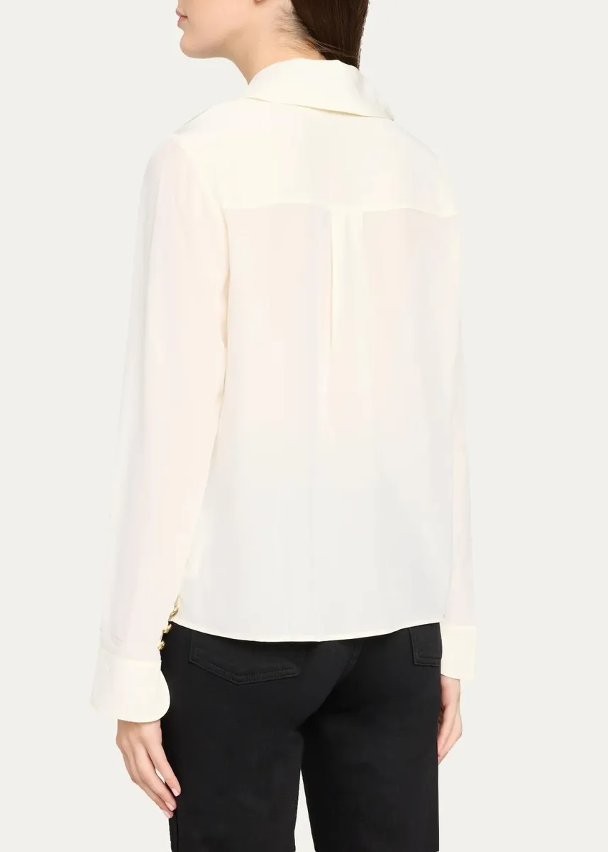 Frame Point Collar Silk Shirt | Thumbnail 3