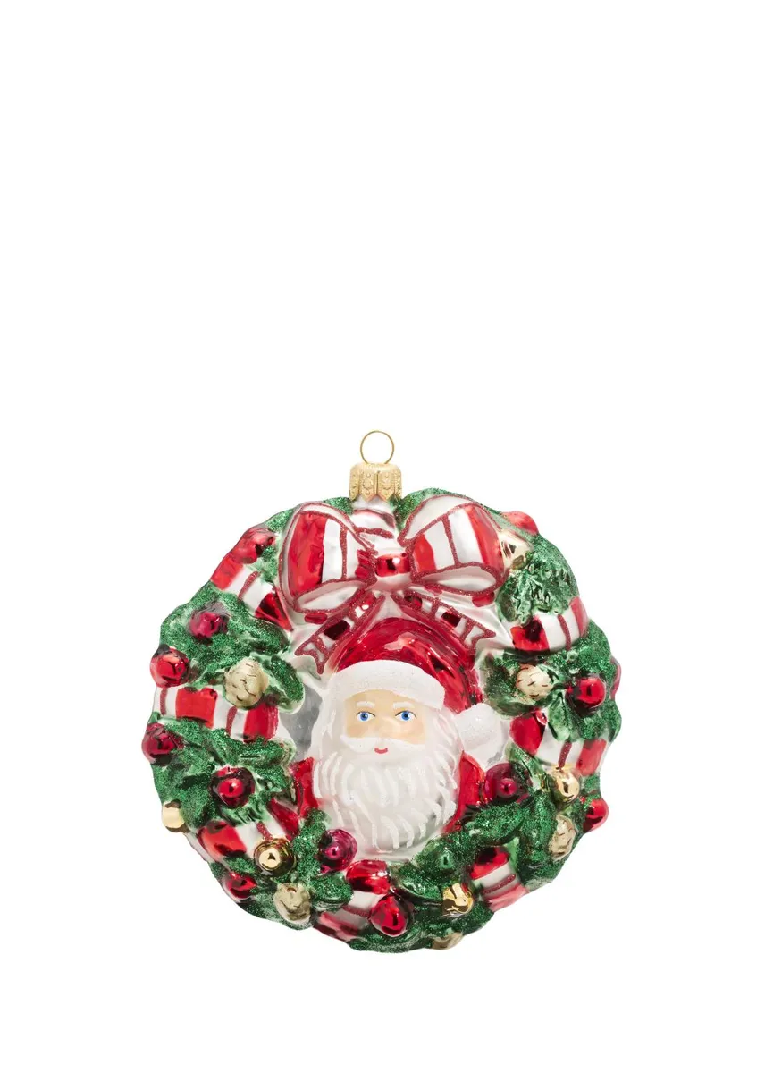 John Huras Santa Wreath Ornament | Thumbnail 3 John Huras Santa Wreath Ornament | Thumbnail 3