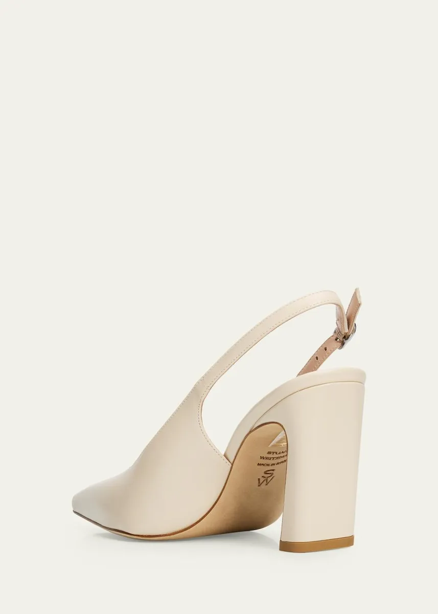 Stuart Weitzman 85mm Stassi Leather Slingback Pumps | Thumbnail 2 Stuart Weitzman 85mm Stassi Leather Slingback Pumps | Thumbnail 2