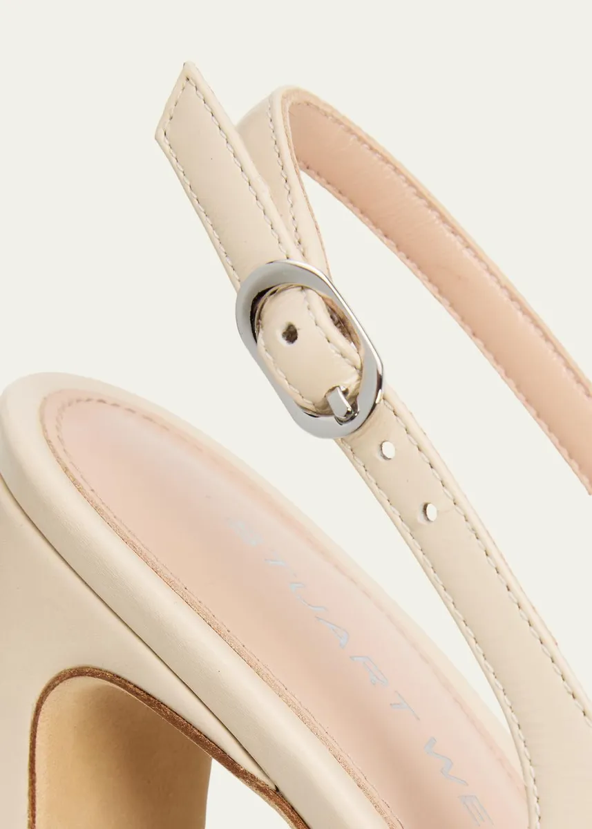 Stuart Weitzman 85mm Stassi Leather Slingback Pumps | Thumbnail 3 Stuart Weitzman 85mm Stassi Leather Slingback Pumps | Thumbnail 3