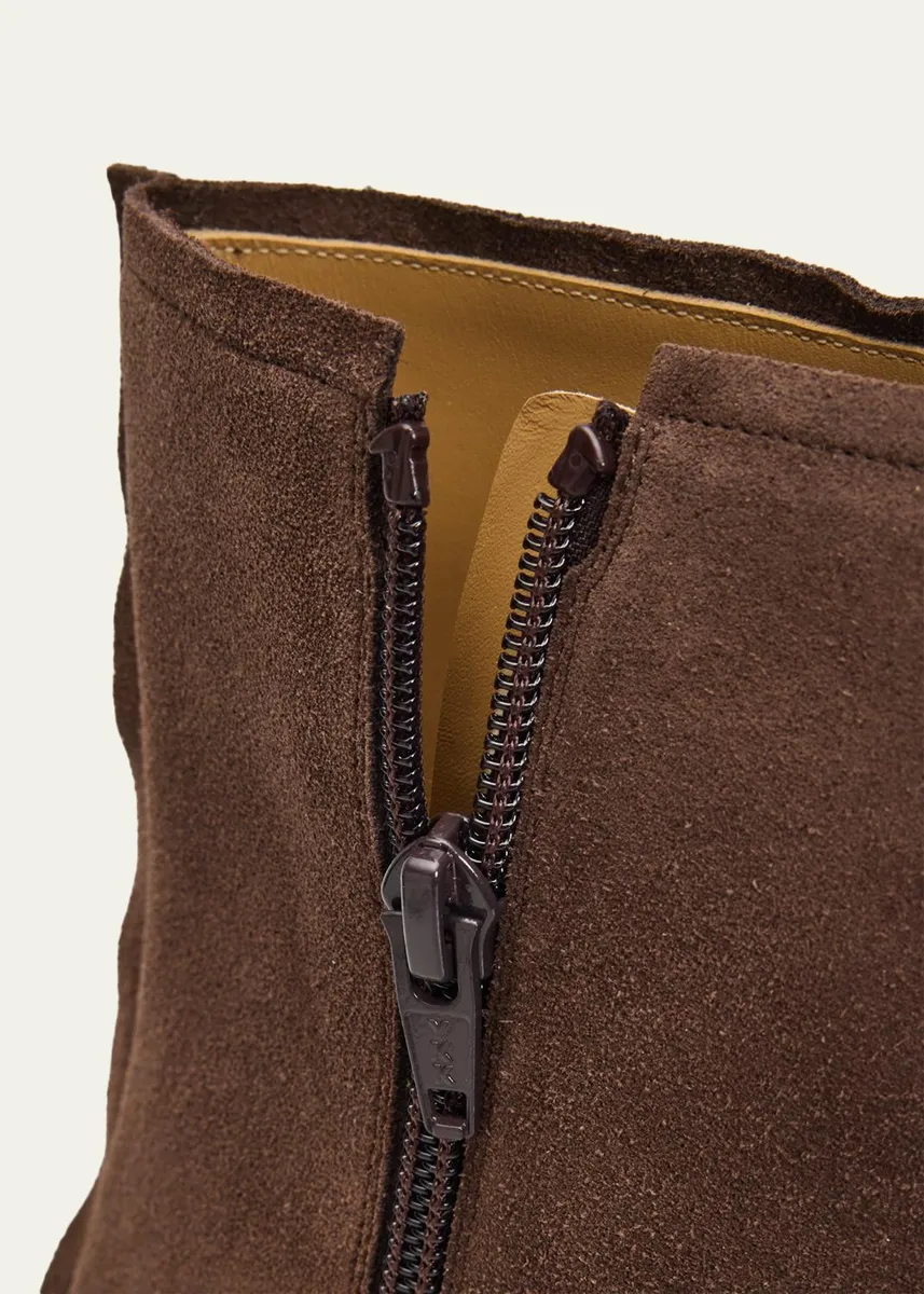 MM6 MAISON MARGIELA 60mm Stitch Suede Ankle Boots | Thumbnail 5 MM6 MAISON MARGIELA 60mm Stitch Suede Ankle Boots | Thumbnail 5