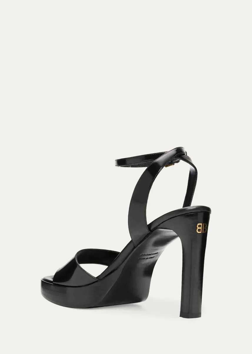 Balenciaga 100mm Fargo Patent Leather Platform Sandals | Thumbnail 4 Balenciaga 100mm Fargo Patent Leather Platform Sandals | Thumbnail 4
