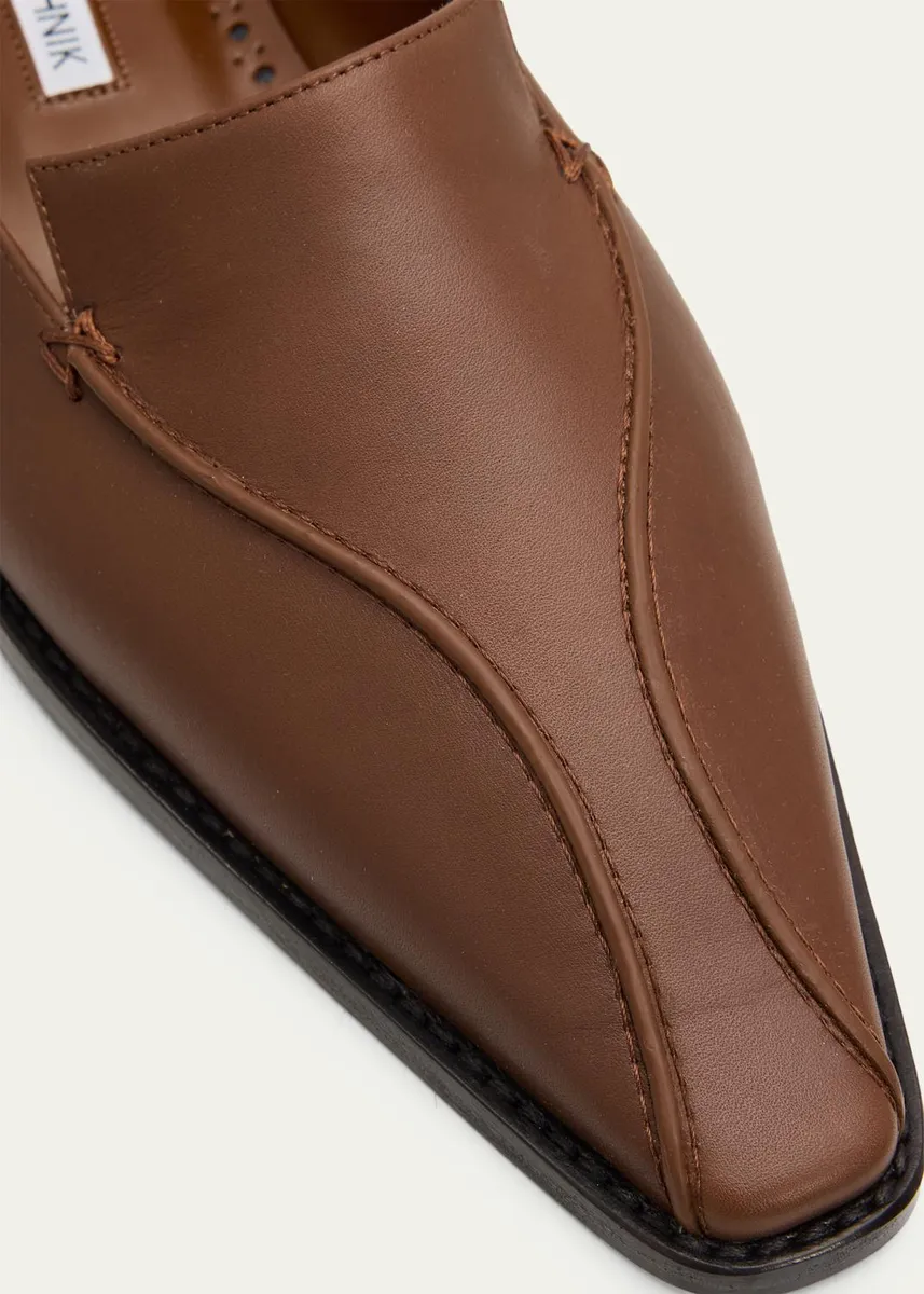 Manolo Blahnik Cleofelo Leather Flats | Thumbnail 3