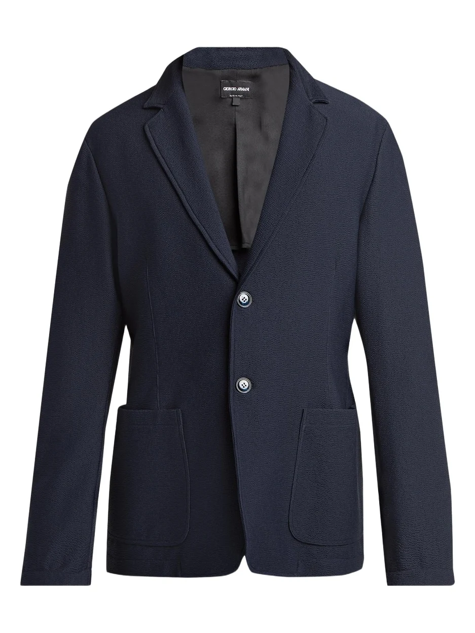 Men's Seersucker Patch-Pocket Blazer Men's Seersucker Patch-Pocket Blazer