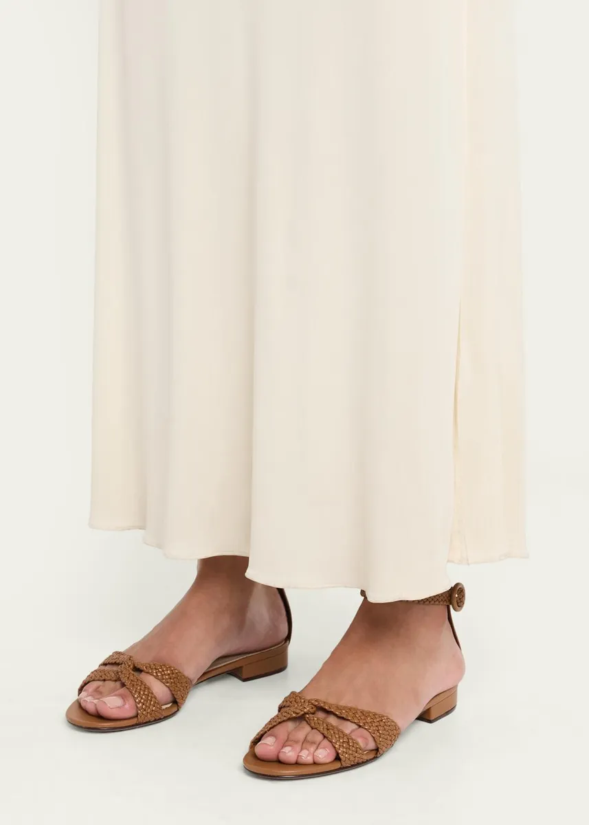 Alexandre Birman Sabrina Braided Leather Flat Sandals | Thumbnail 2