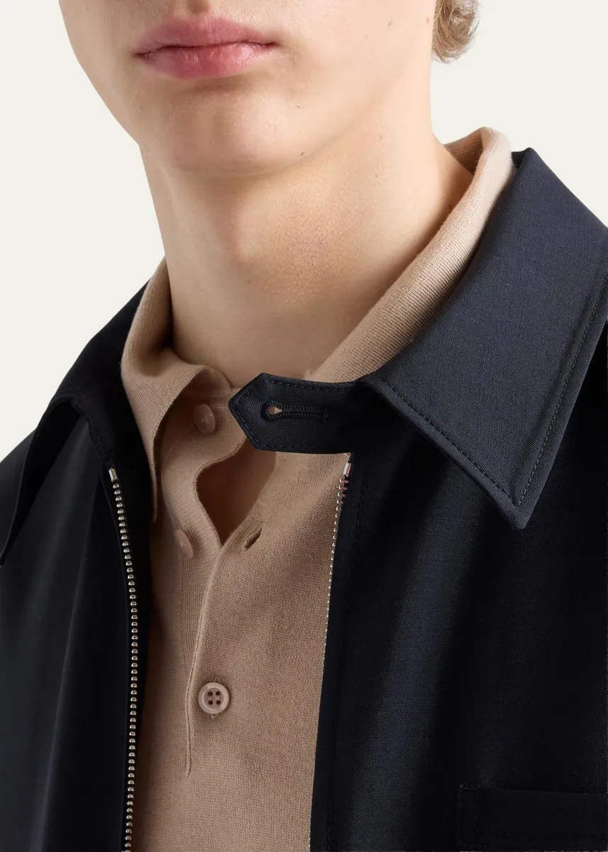 Prada Men's Wool and Mohair Blouson | Thumbnail 5