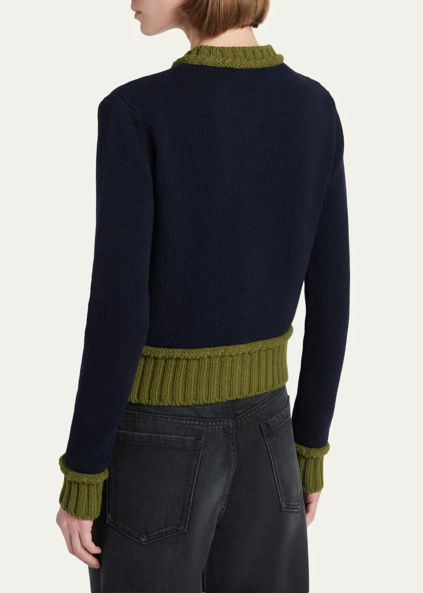Marni Wool-Blend Contrast-Trim Cardigan | Thumbnail 3 Marni Wool-Blend Contrast-Trim Cardigan | Thumbnail 3