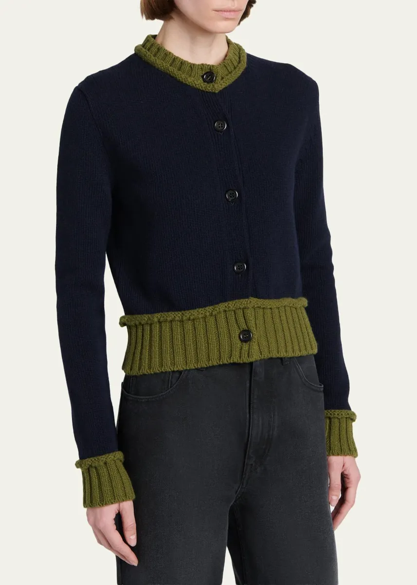 Marni Wool-Blend Contrast-Trim Cardigan | Thumbnail 4 Marni Wool-Blend Contrast-Trim Cardigan | Thumbnail 4