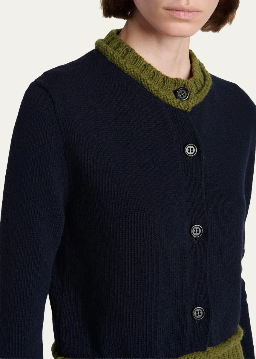 Marni Wool-Blend Contrast-Trim Cardigan | Thumbnail 5 Marni Wool-Blend Contrast-Trim Cardigan | Thumbnail 5