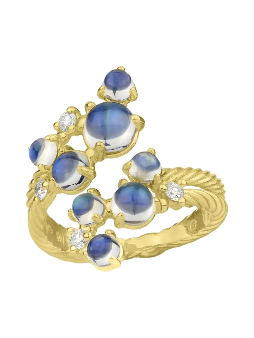 18K Bubble Bypass Ring