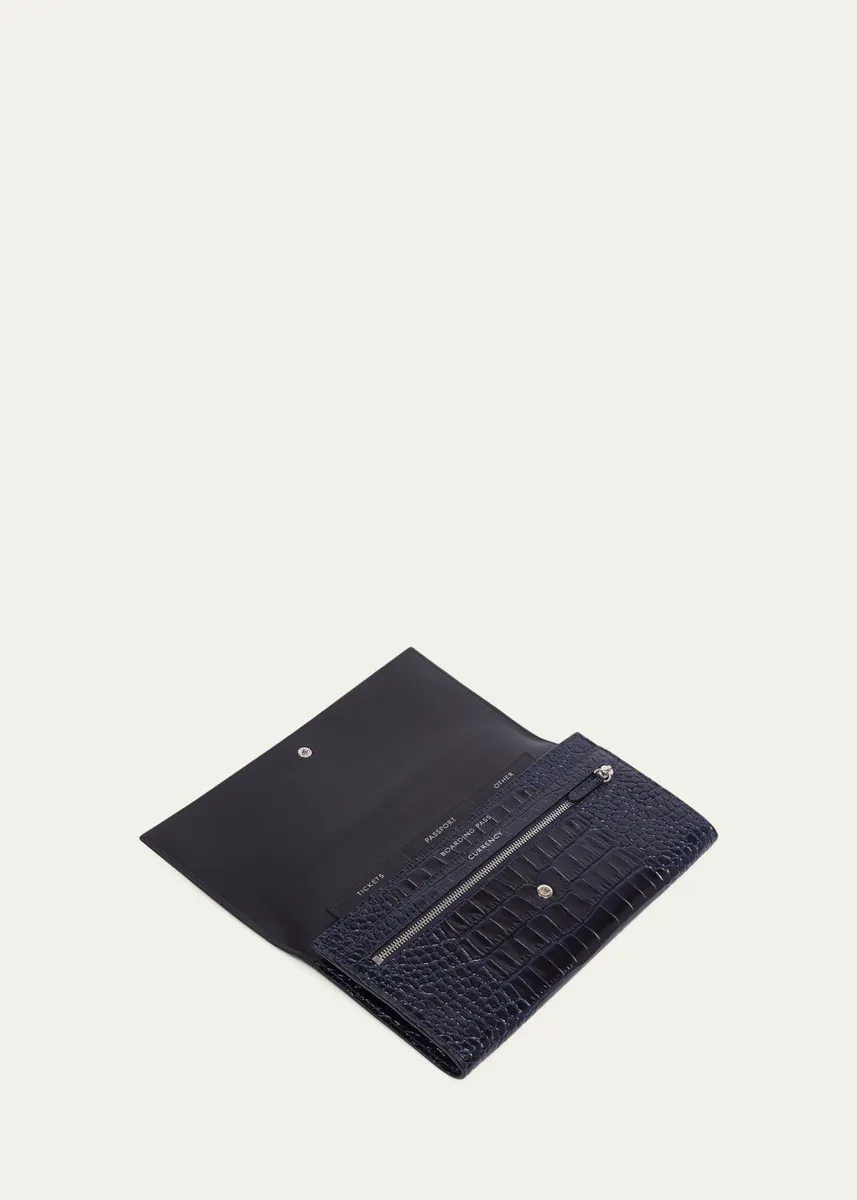 Smythson Marshall Mara Croc-Embossed Leather Travel Wallet | Thumbnail 3 Smythson Marshall Mara Croc-Embossed Leather Travel Wallet | Thumbnail 3