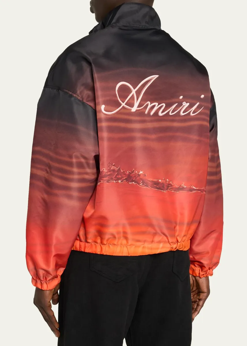 AMIRI Men's Hawaii Logo Nylon Full-Zip Jacket | Thumbnail 3