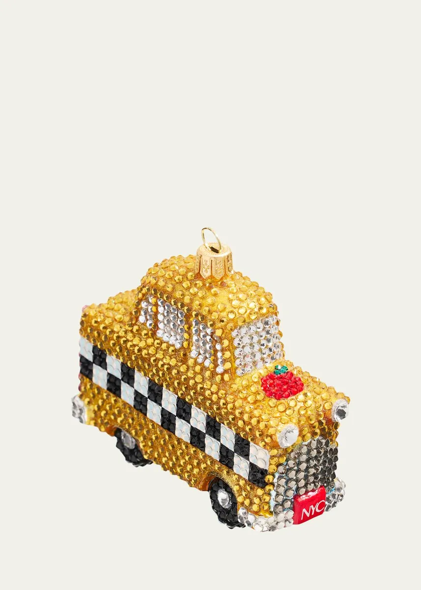 Joy To The World Collectibles Rhinestone New York Taxi Cab Christmas Ornament | Thumbnail 2