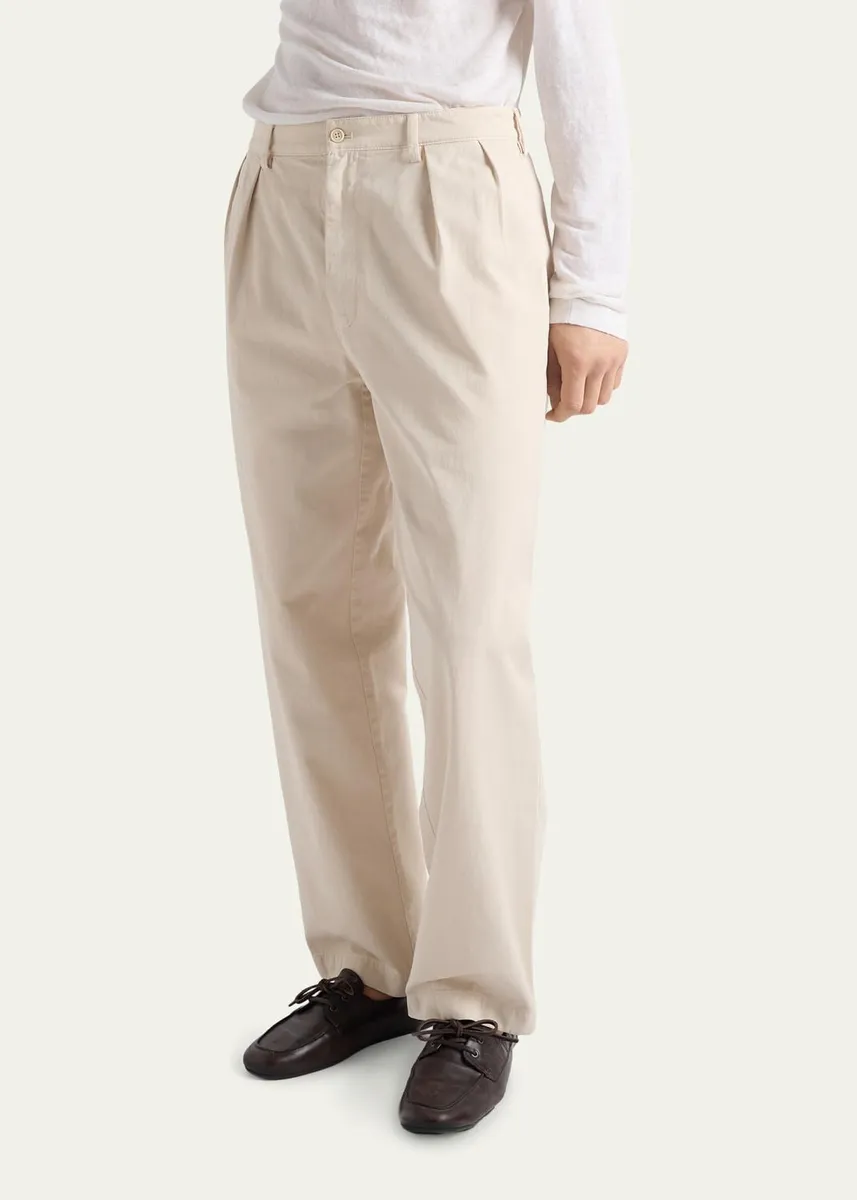 Prada Men's Gabardine Pleated Pants | Thumbnail 4