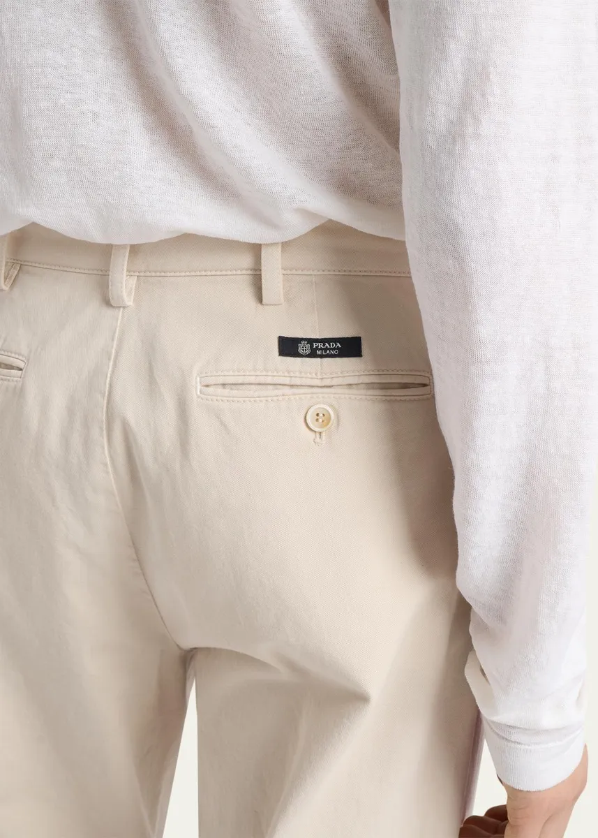 Prada Men's Gabardine Pleated Pants | Thumbnail 5