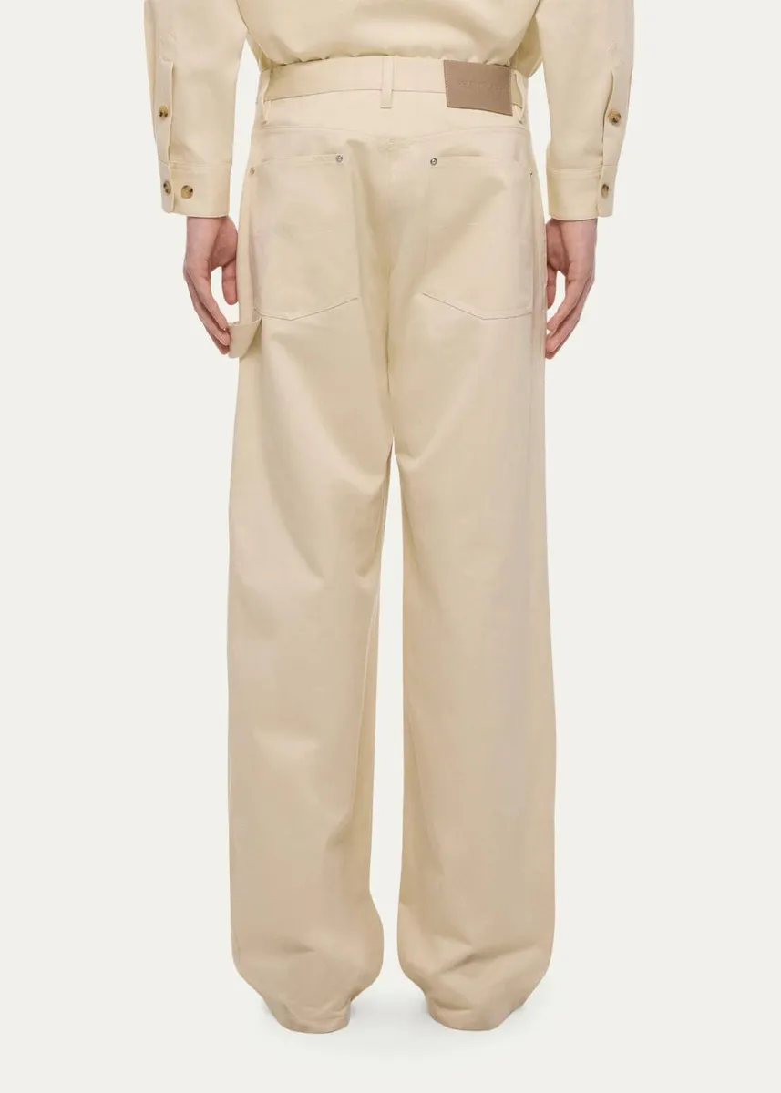 Helmut Lang Men's Wide-Leg Denim Carpenter Pants | Thumbnail 3 Helmut Lang Men's Wide-Leg Denim Carpenter Pants | Thumbnail 3