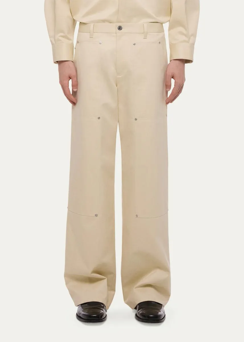 Helmut Lang Men's Wide-Leg Denim Carpenter Pants | Thumbnail 4 Helmut Lang Men's Wide-Leg Denim Carpenter Pants | Thumbnail 4