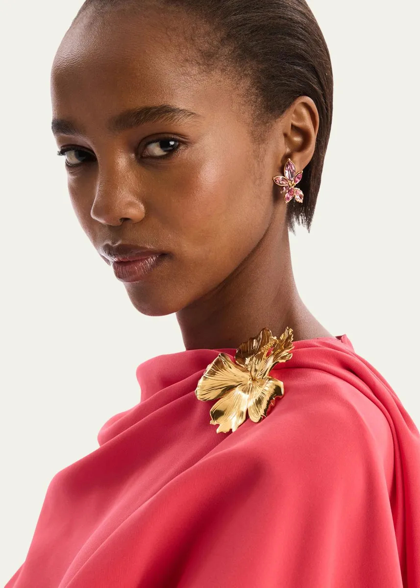 Oscar de la Renta Navette Crystal Clip-On Earrings | Thumbnail 2 Oscar de la Renta Navette Crystal Clip-On Earrings | Thumbnail 2