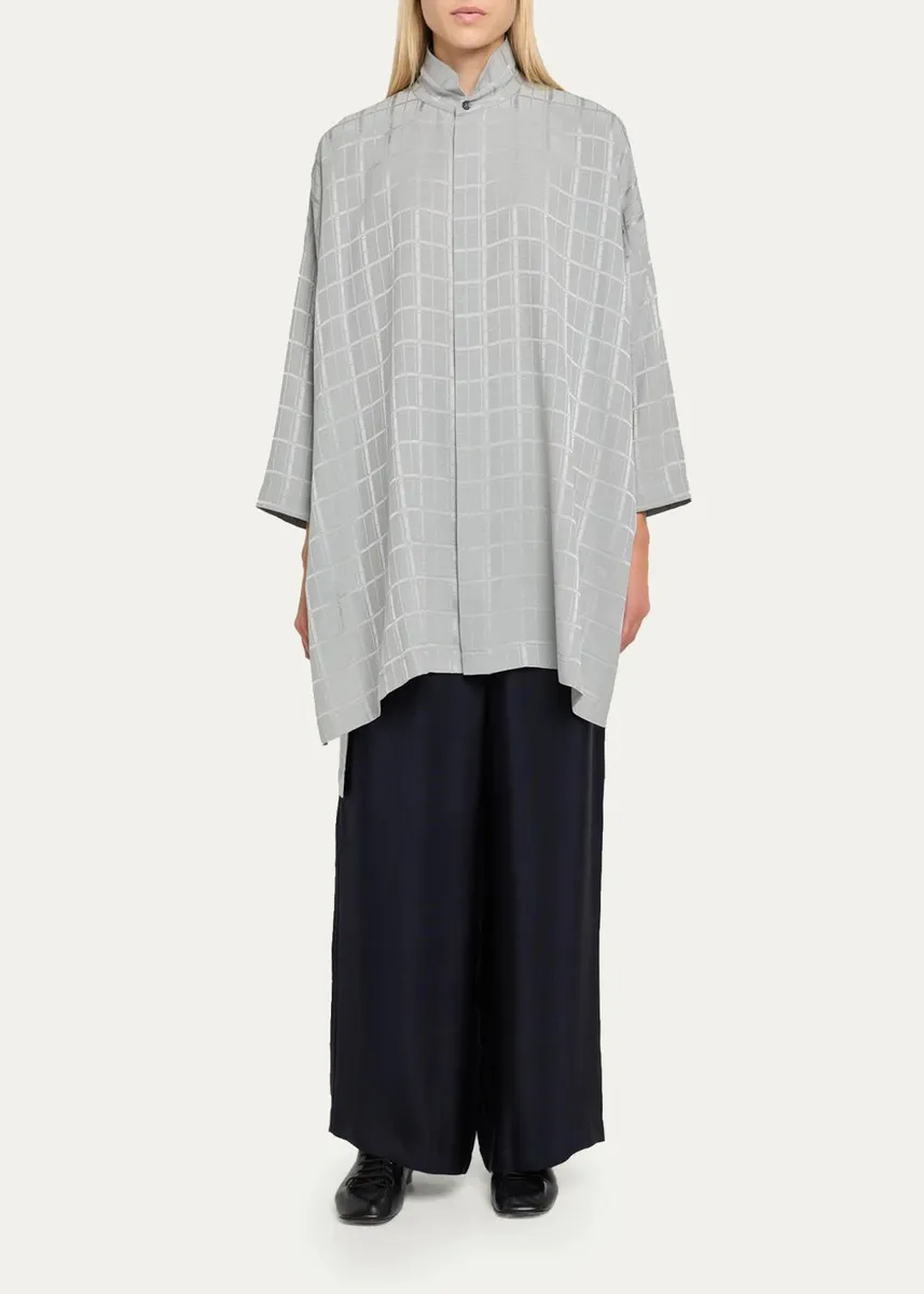 Eskandar Silk Crepe Flared Trousers | Thumbnail 2