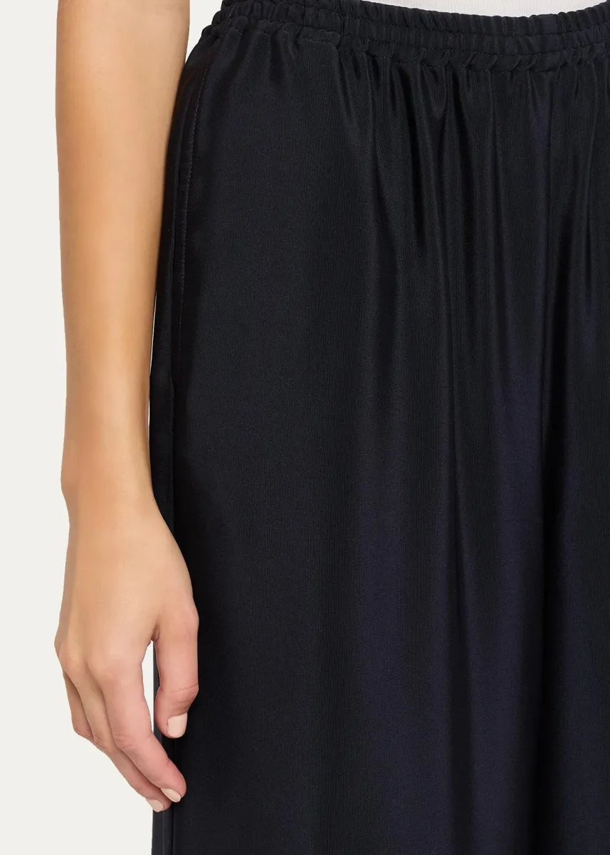 Eskandar Silk Crepe Flared Trousers | Thumbnail 5