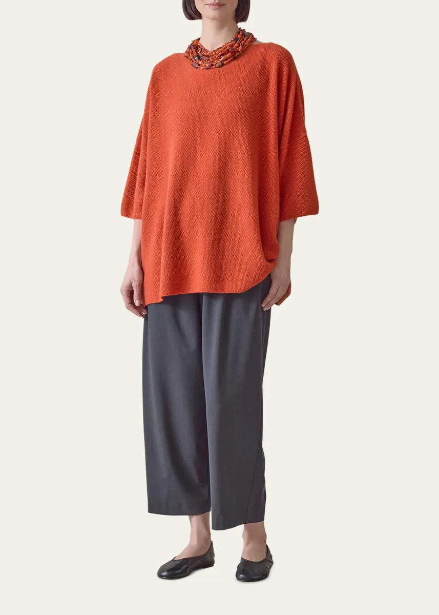 Eskandar Bateau-Neck Moss Stitch Cashmere Sweater | Thumbnail 2 Eskandar Bateau-Neck Moss Stitch Cashmere Sweater | Thumbnail 2