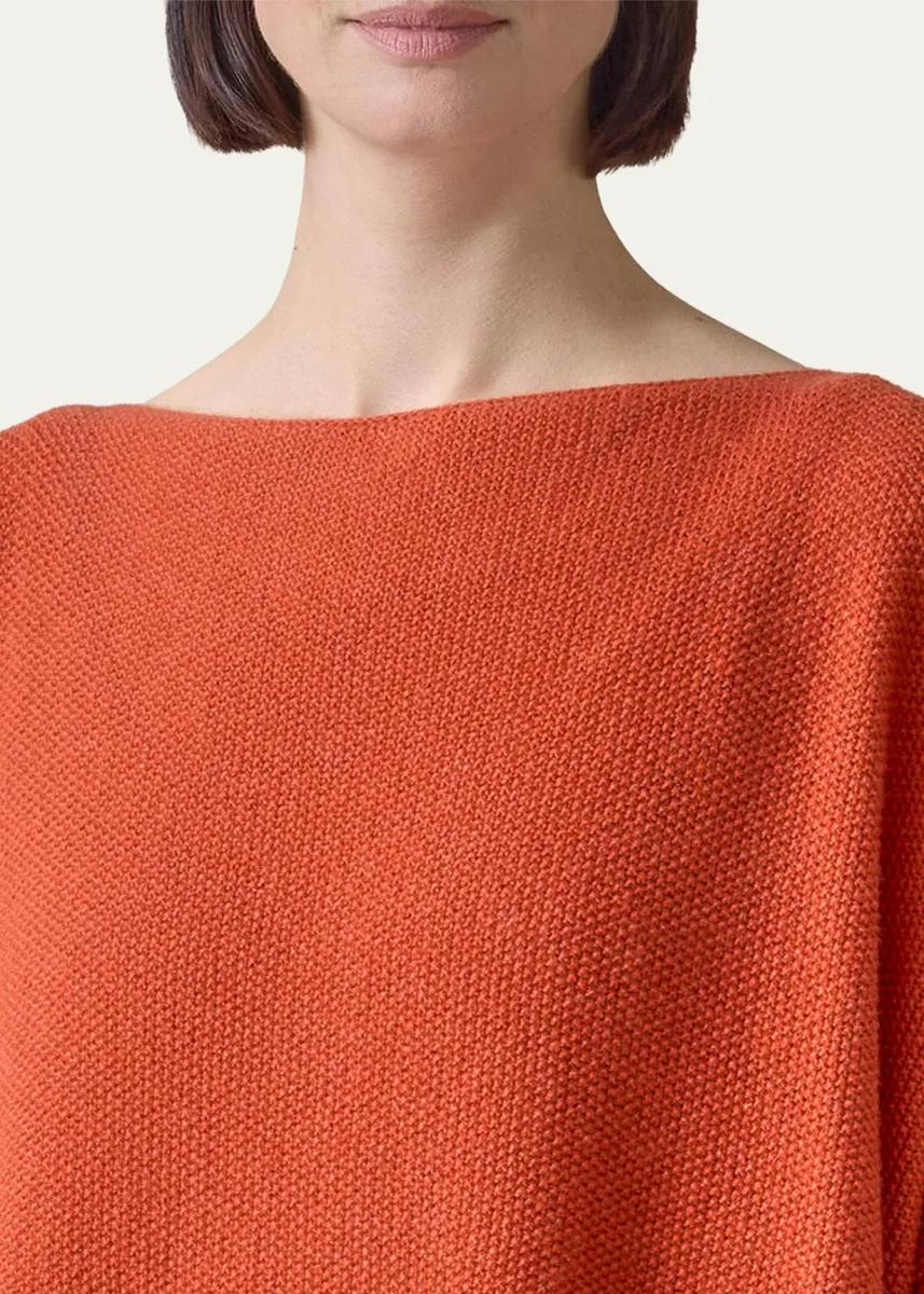 Eskandar Bateau-Neck Moss Stitch Cashmere Sweater | Thumbnail 5 Eskandar Bateau-Neck Moss Stitch Cashmere Sweater | Thumbnail 5