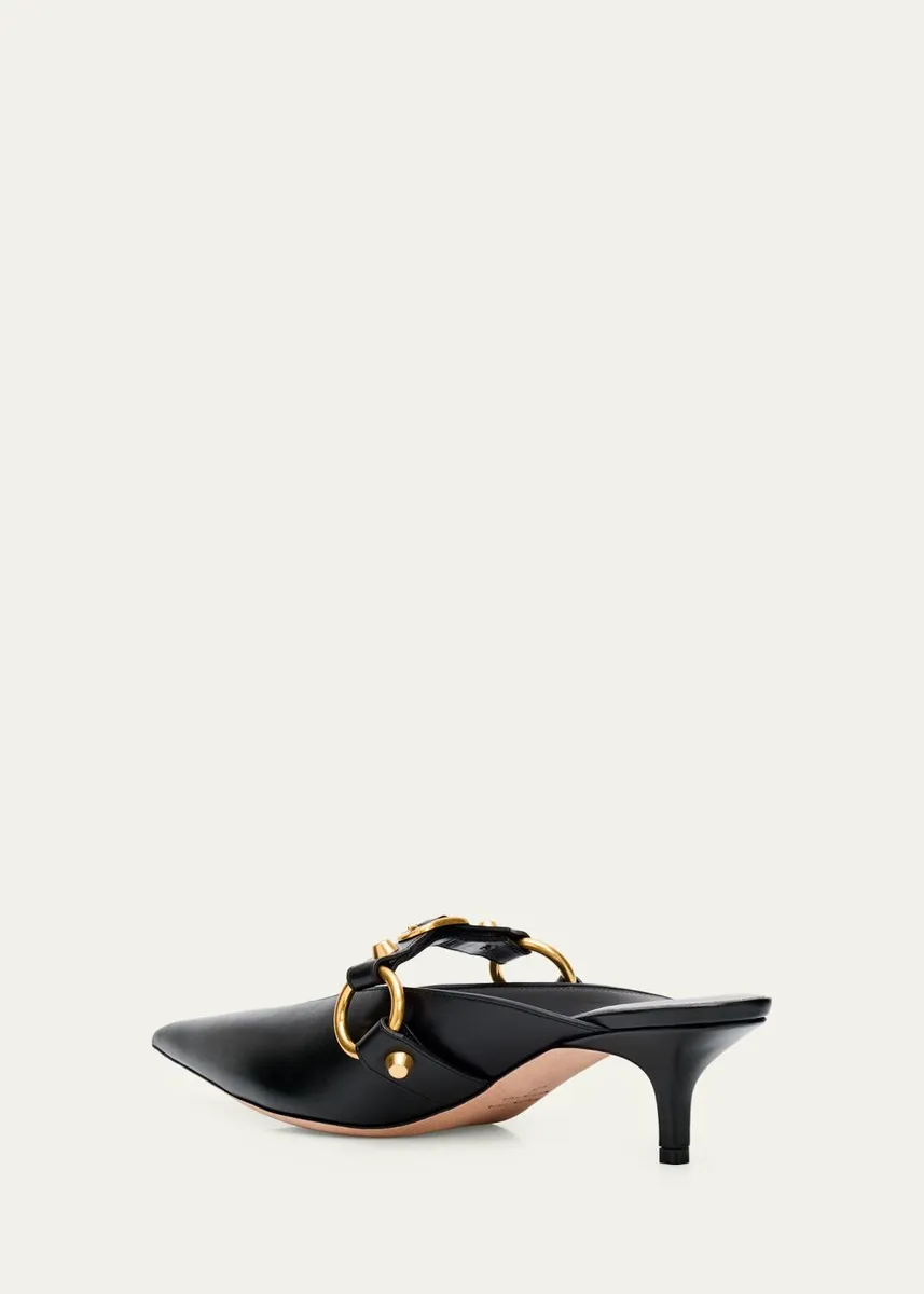Balenciaga 45mm City Leather Mules | Thumbnail 4