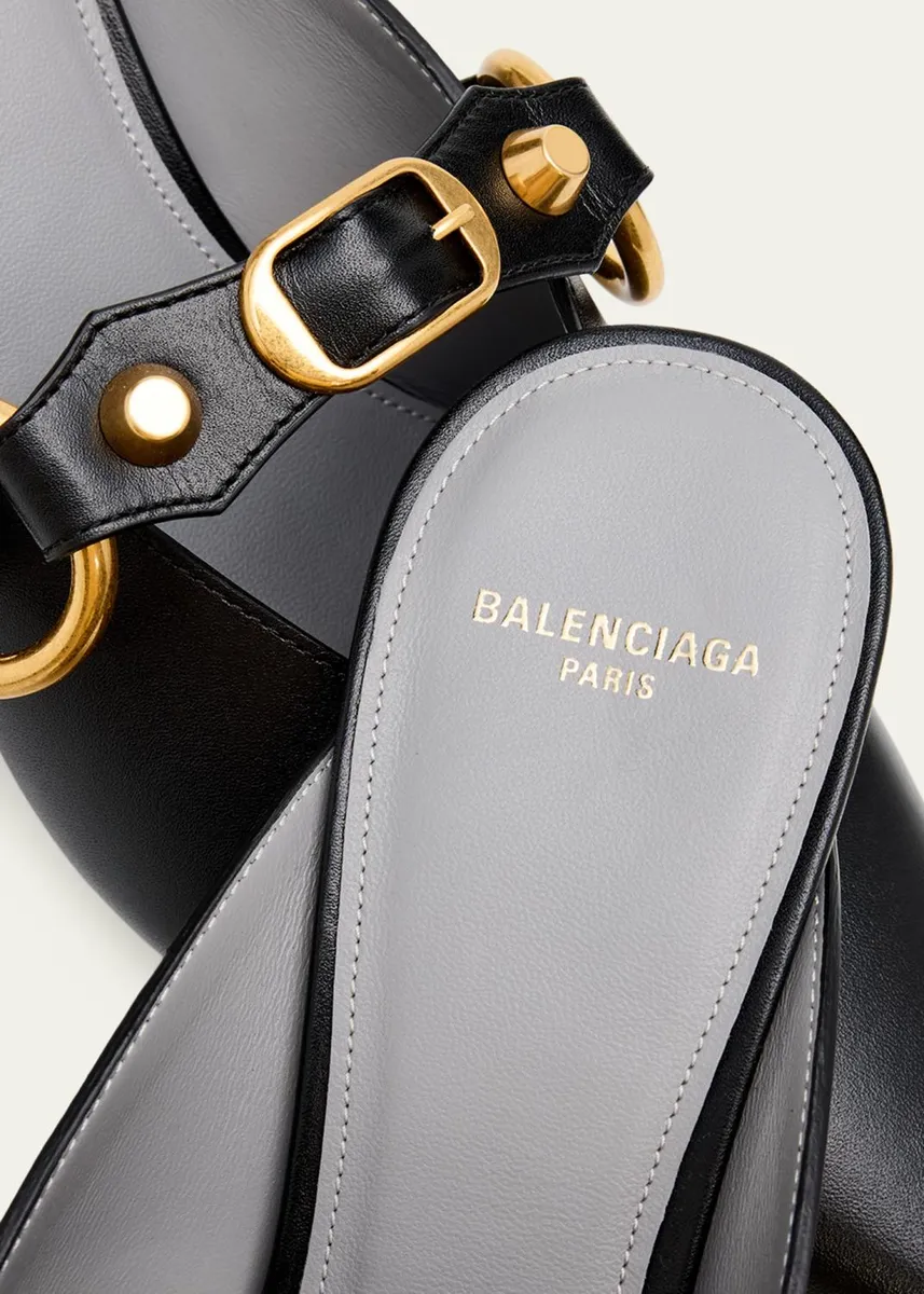Balenciaga 45mm City Leather Mules | Thumbnail 5