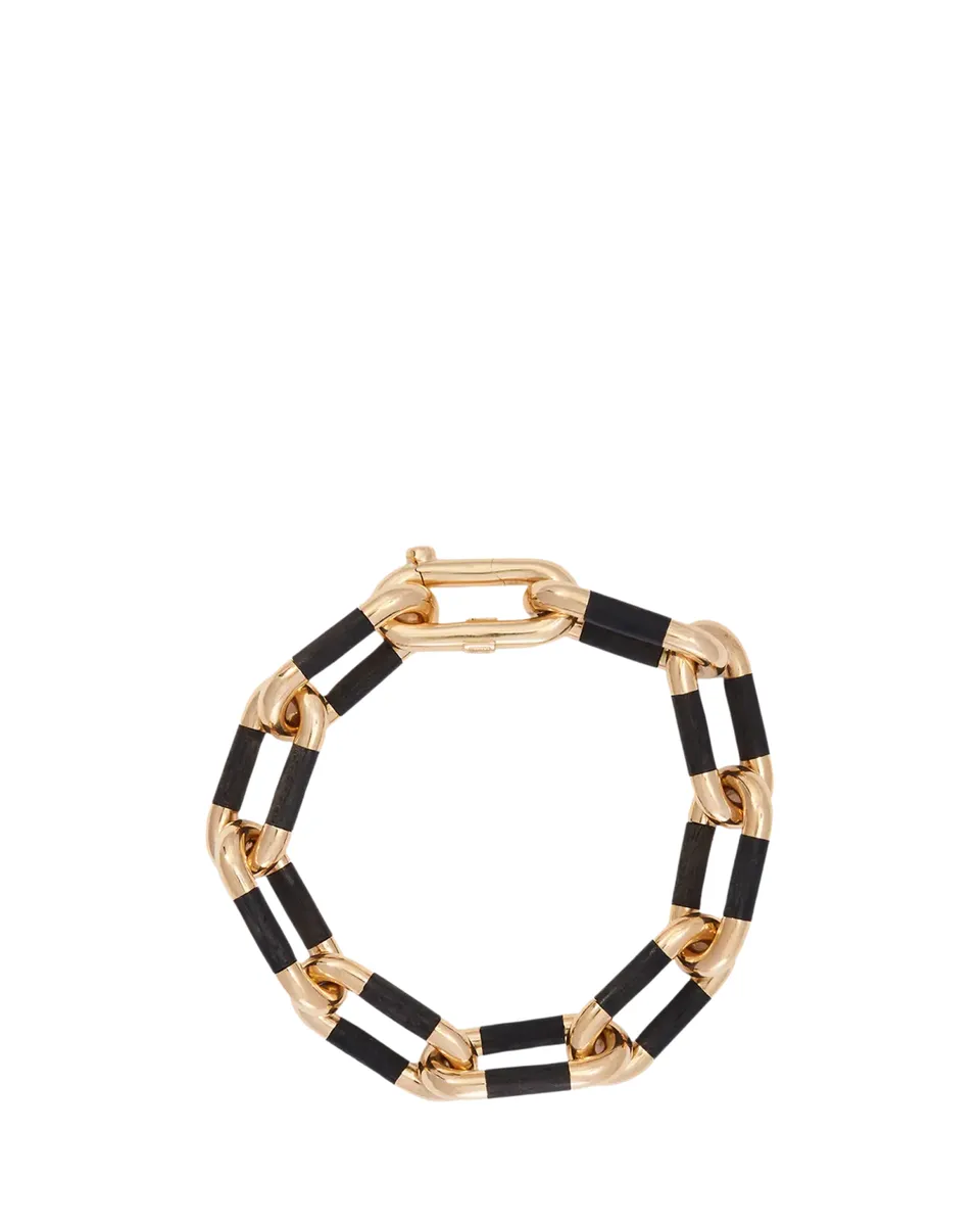 SIDNEY GARBER 18K Yellow Gold Ebony Oval Link Bracelet | Thumbnail 2 SIDNEY GARBER 18K Yellow Gold Ebony Oval Link Bracelet | Thumbnail 2