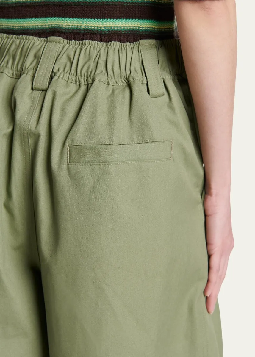 Marni Pleated Canvas Wide-Leg Pants | Thumbnail 5