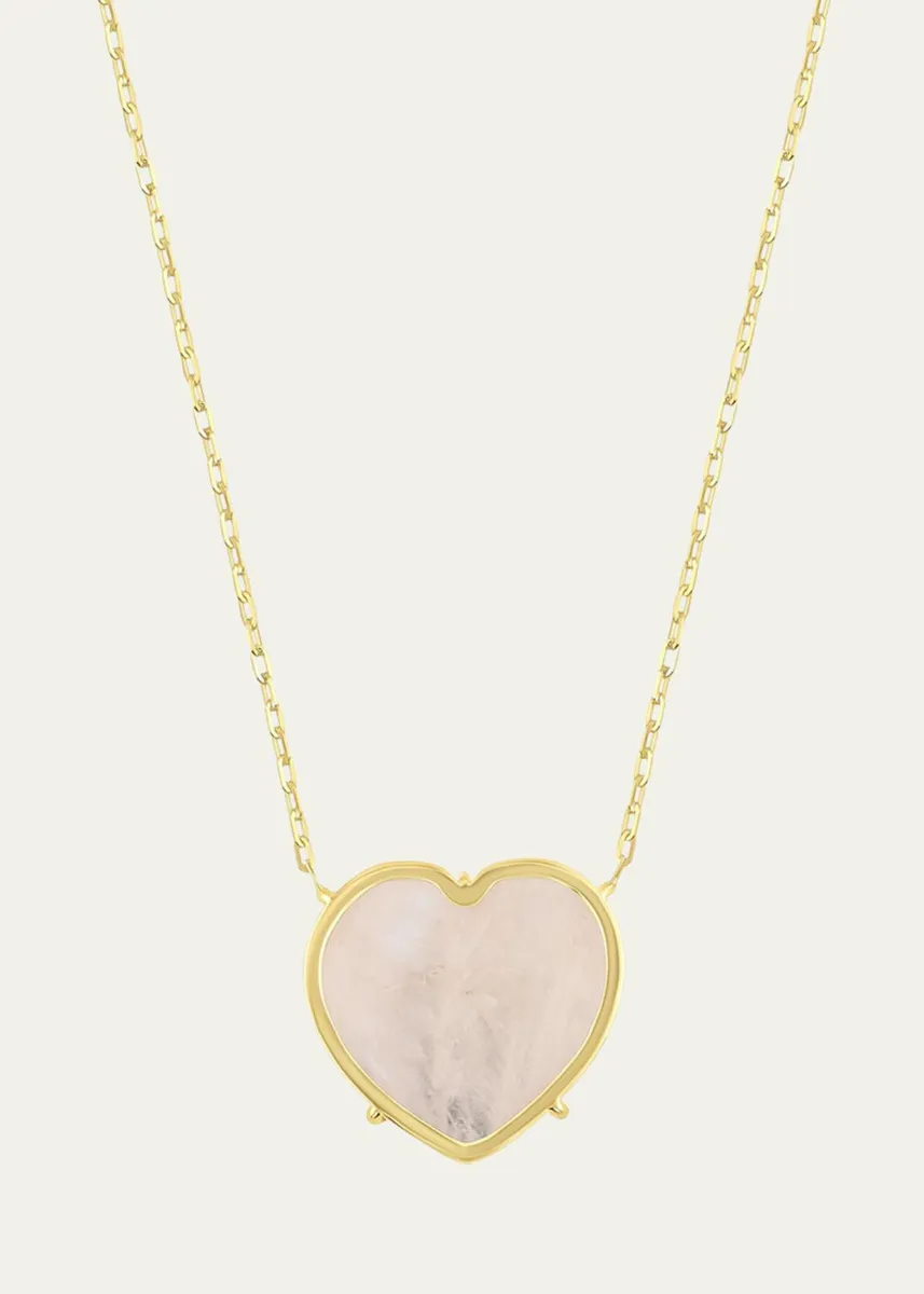 JIA JIA 14K Rainbow Moonstone Heart Necklace | Thumbnail 3 JIA JIA 14K Rainbow Moonstone Heart Necklace | Thumbnail 3