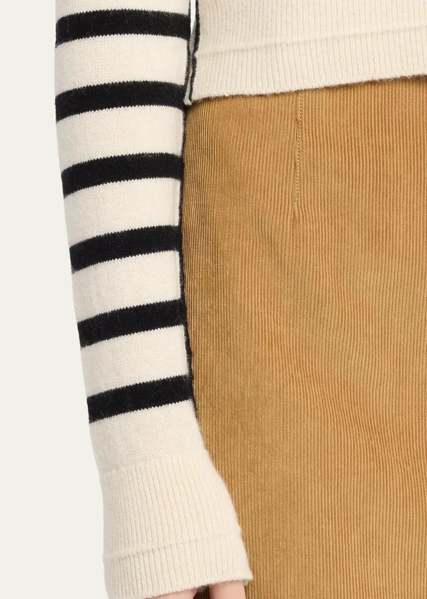Maria McManus Cashmere and Cotton Stripe Petite Fringe-Trim Cardigan | Thumbnail 5 Maria McManus Cashmere and Cotton Stripe Petite Fringe-Trim Cardigan | Thumbnail 5