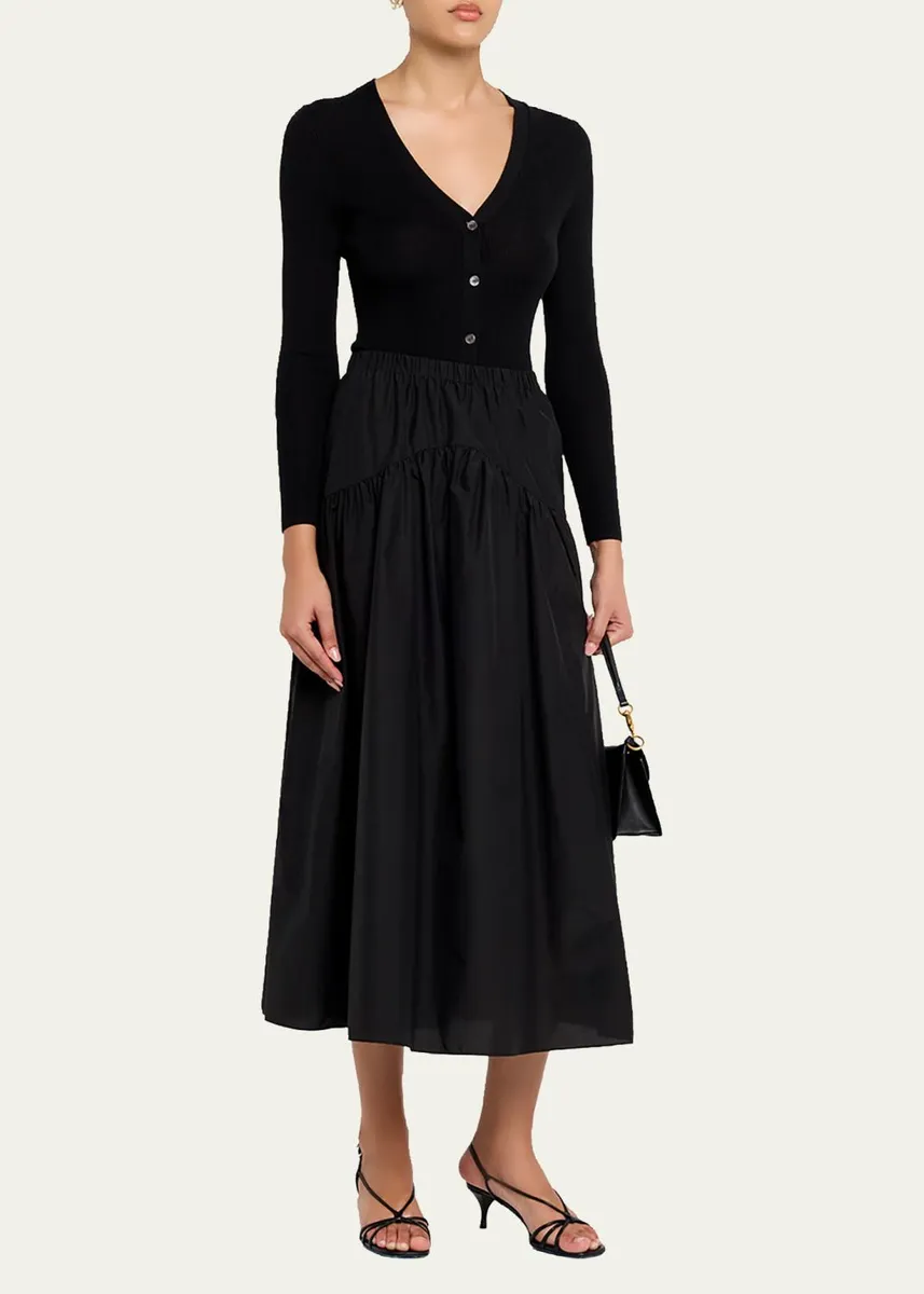 Theory Poplin Circle Skirt | Thumbnail 2 Theory Poplin Circle Skirt | Thumbnail 2