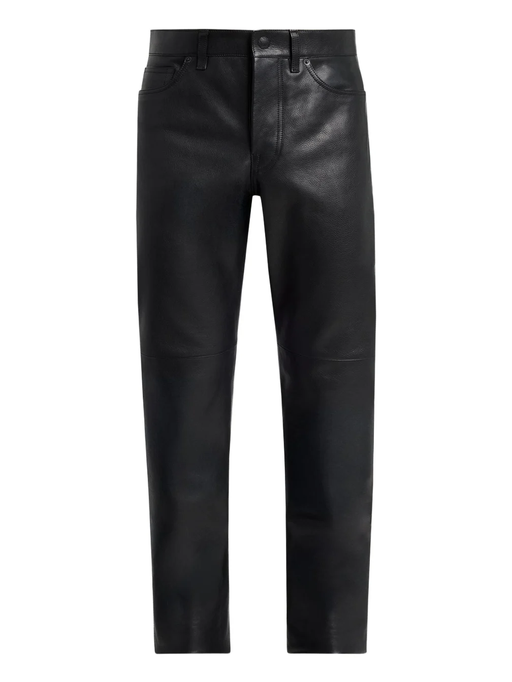 Tom Ford Men's Grained Leather Straight Leg Five-Pocket Pants