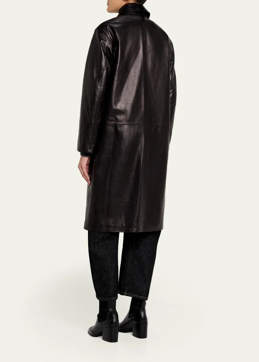 Nili Lotan Abel Leather Coat | Thumbnail 3 Nili Lotan Abel Leather Coat | Thumbnail 3