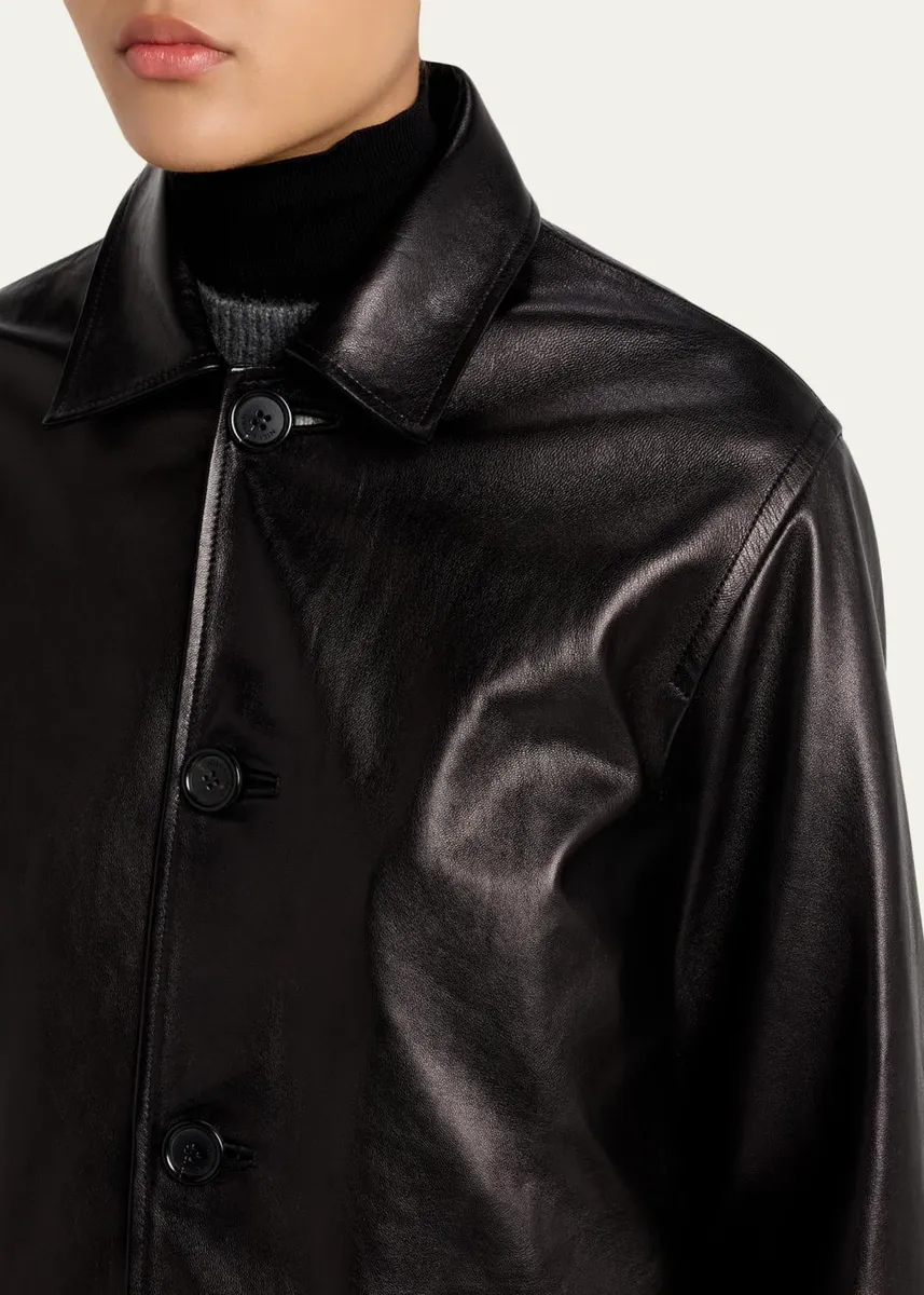 Nili Lotan Abel Leather Coat | Thumbnail 5 Nili Lotan Abel Leather Coat | Thumbnail 5