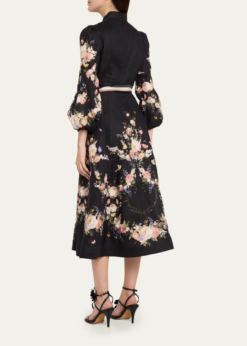 Zimmermann Valiant Buttoned Midi Dress | Thumbnail 3 Zimmermann Valiant Buttoned Midi Dress | Thumbnail 3