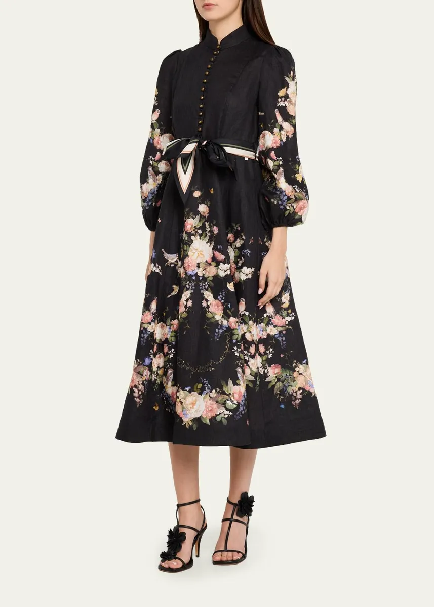 Zimmermann Valiant Buttoned Midi Dress | Thumbnail 4 Zimmermann Valiant Buttoned Midi Dress | Thumbnail 4